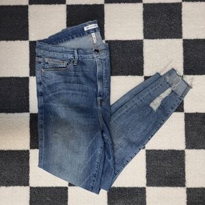 Good American Distressed High Rise Skinny Jeans Size 16